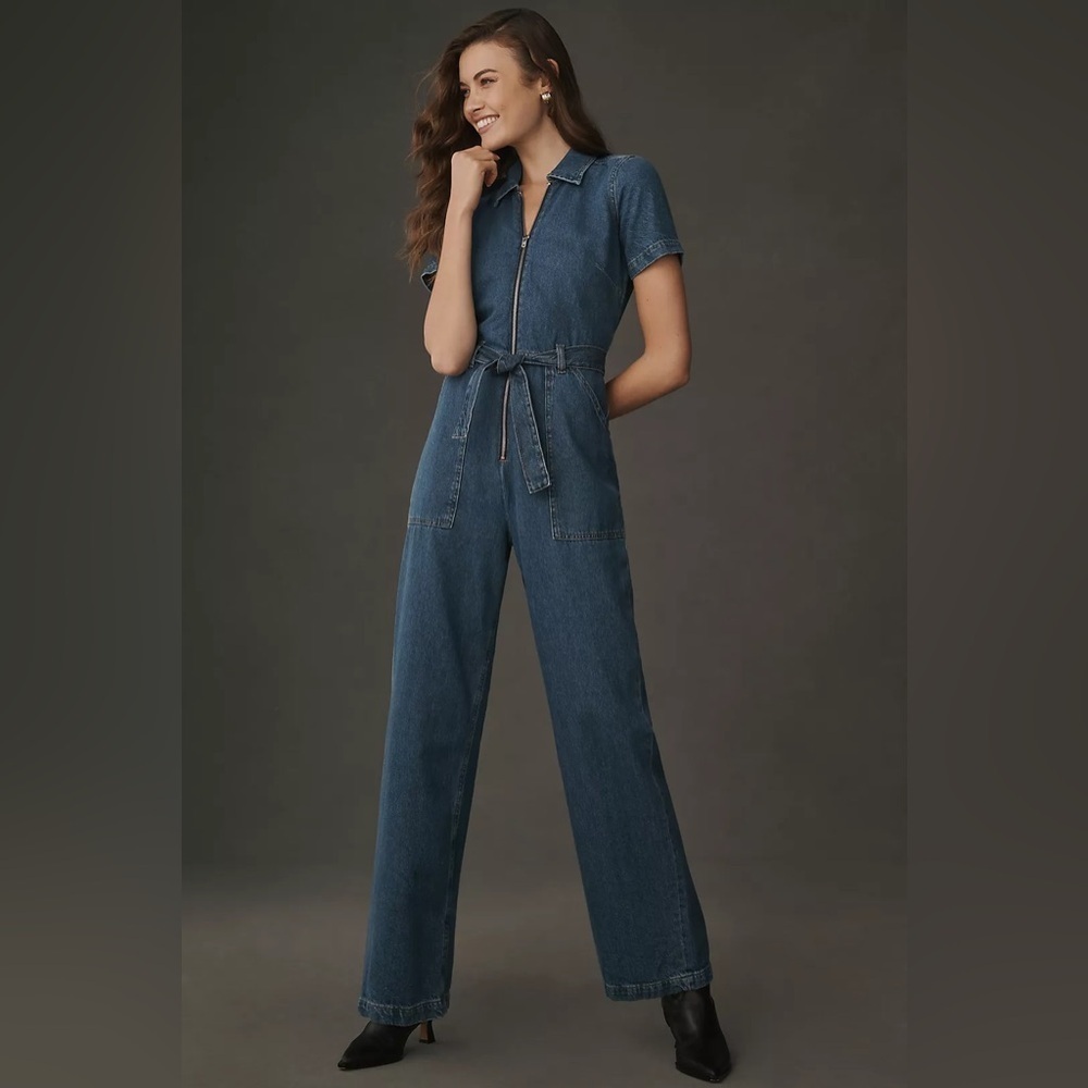Reformation Cassidy Denim Jumpsuit size 12